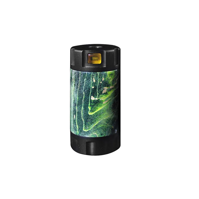 Black-Black Yellow Электронные сигареты Ultroner Mini Stick 18350 мех мод 24 мм Диаметр питание от одного 18350 стабилизированного дерева Vape испаритель - Цвет: Black-Black Yellow