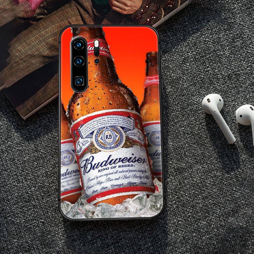 

Budweiser beer Phone Case For Huawei P Mate 10 20 30 40 Lite Pro smart Z 2019 nova 5t black Cover Pretty Funda Soft Bumper 3D