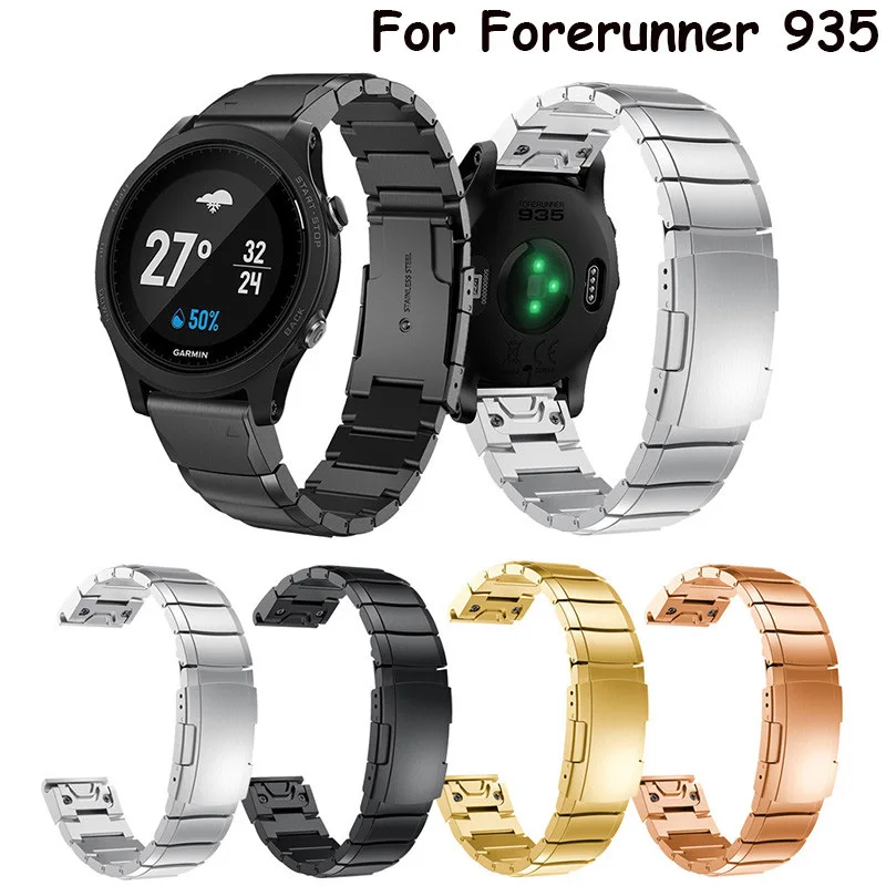

22mm Watch Strap Metal Quick Release Bracelet Steel Watchband For Garmin Fenix 5 Plus Fenix 5 Forerunner 935/45/45S/945