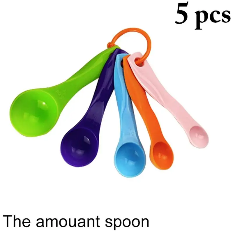 

5pcs Plastic Measuring Spoons Set Measure Scoop Milk Powder Spoon Tablespoons Home Tools Kitchen Accessories