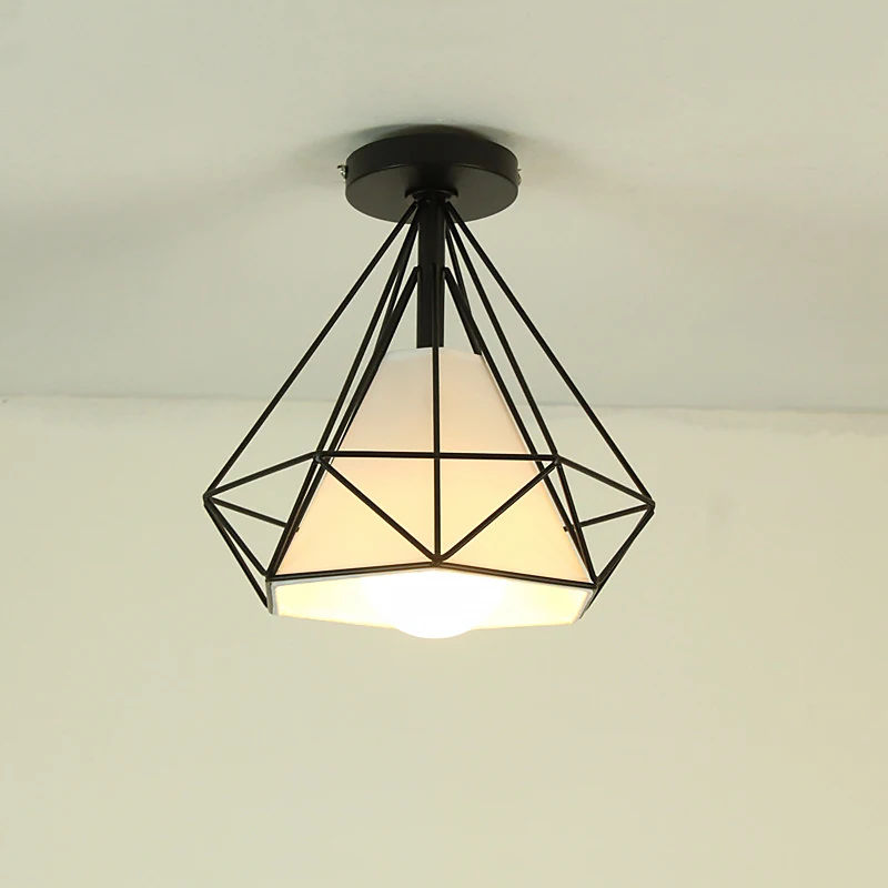 

Потолочный светильник из железа с одной головкой в форме ромба, декоративные, для потолочных светильников лампа без лампы