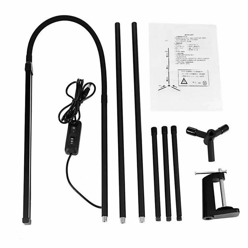 

Indoor Adjustable Height Floor USB Lamps With EU/US Plug For USB LED Light Clamp Dimmable Reading Desktop Lamp Tripod Study Room