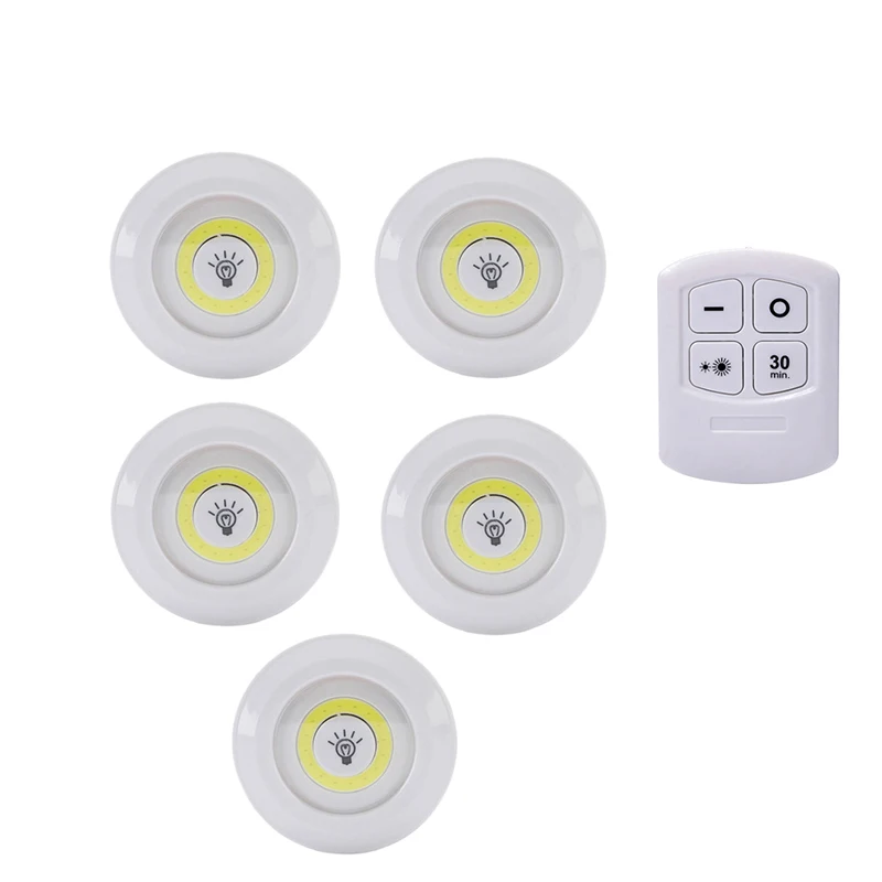 1Remote 5 lamp Новая диммируемая светодиодная подсветка под шкаф с пультом дистанционного управления на батарейках светодиодный светильник s для шкаф для ванной комнаты светильник ing - Цвет: 1Remote 5 lamp