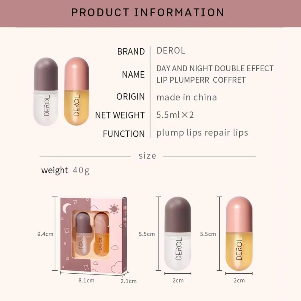 Derol Lip Plumper Gloss Ginger Plump Volume Shiny Vitamin Mineral Oil Enhancer Moisturizing Hydrated Sexy Lips Makeup on - Дерол Глянцевый Блеск для Увеличения Губ с Имбирем, Повышение Объема, Блеск, Витамины, Минеральное Масло, Увлажнение, Гидратация, Се