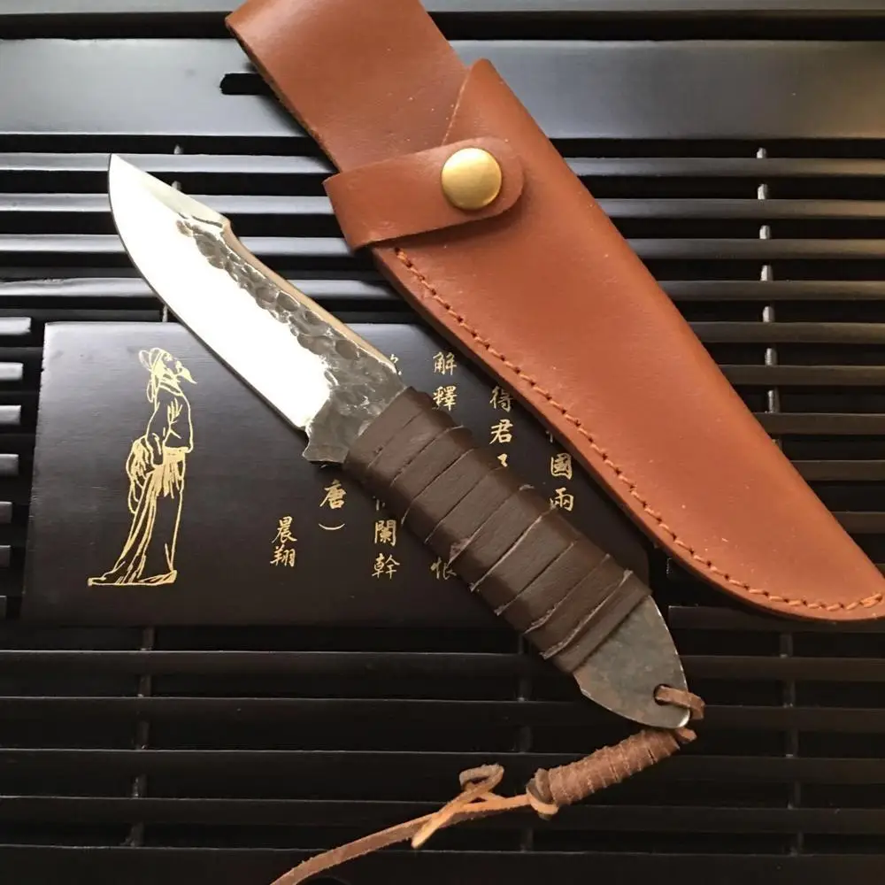 Открытый охотничий нож с фиксированным лезвием высокой твердости 60 HRC ножи для