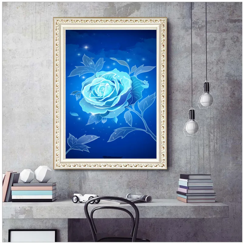 

DIY 5D Diamond Embroidered Flower Picture Cross Stitch Full Circle Diamond Painting Mosaic Needlework