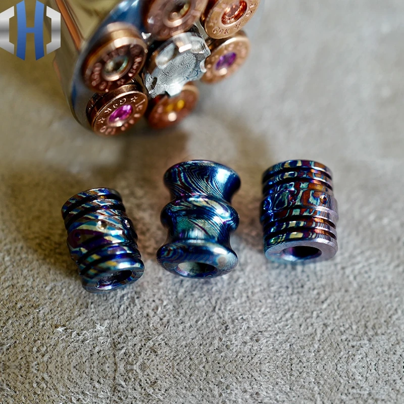 Титановый дамасский нож кулон DIY EDC индивидуальная Ретро подвеска | Спорт и
