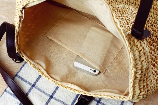 

New Simple and Solid Color Straw Woven Bag Sen Women's One-shoulder Woven Bag Four Seasons Travel All-match Women Bag