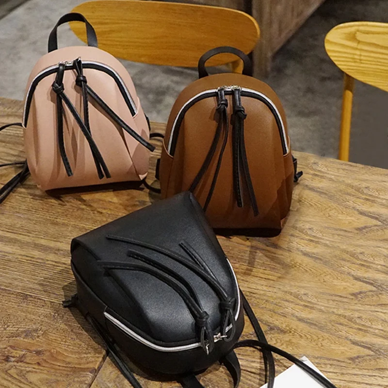 

New Long Beard Zipper Shoulder Small Backpack Fashion Casual Small Bag