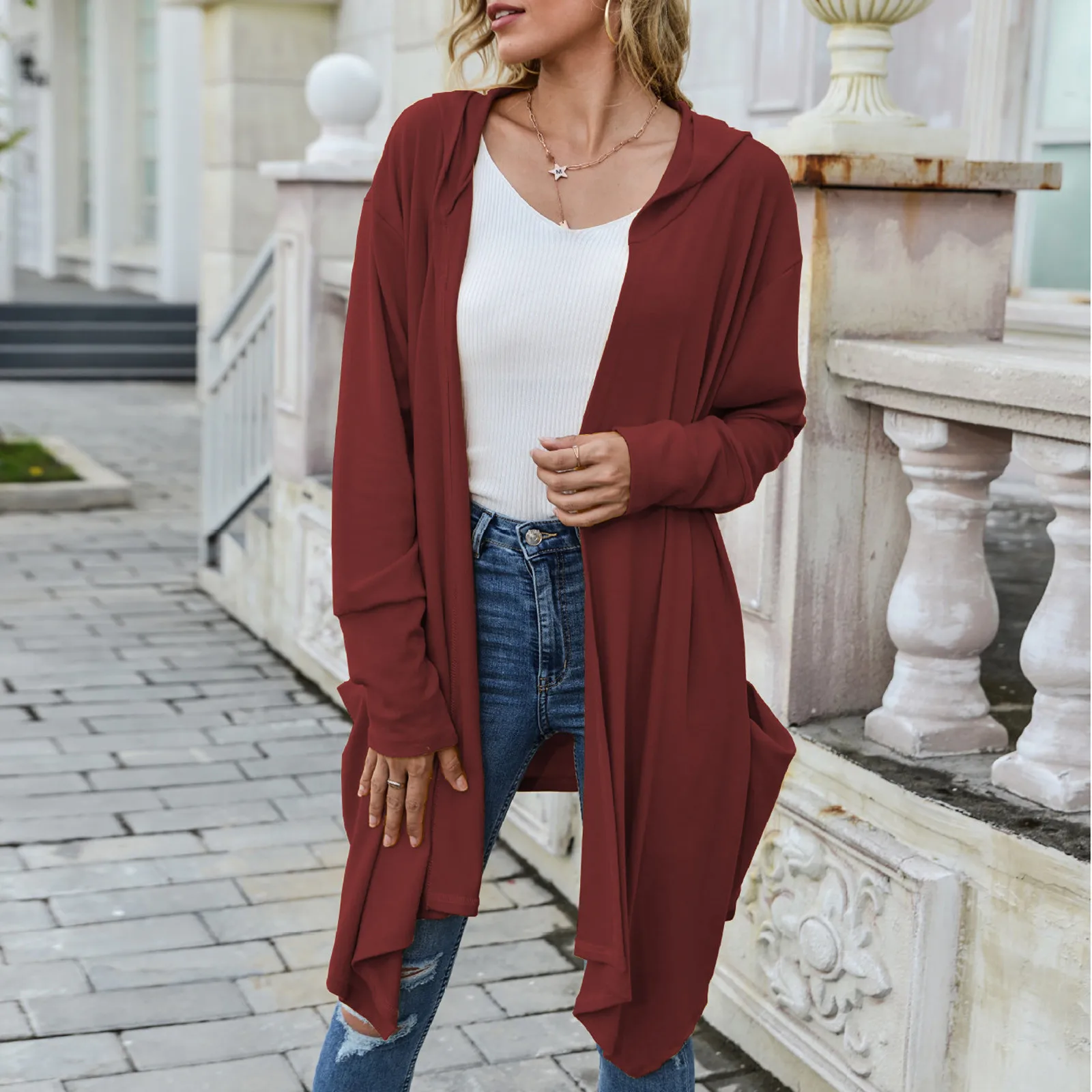 

Толстовка, кардиган, пальто для женщин, Тренч, однотонная ветровка, женское осенне-зимнее пальто, офисный портфель, пальто