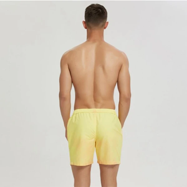

High Quality Magical Change Color Beach Shorts Men Swimming Trunks Swimwear Quick Dry Bathing Shorts ED889