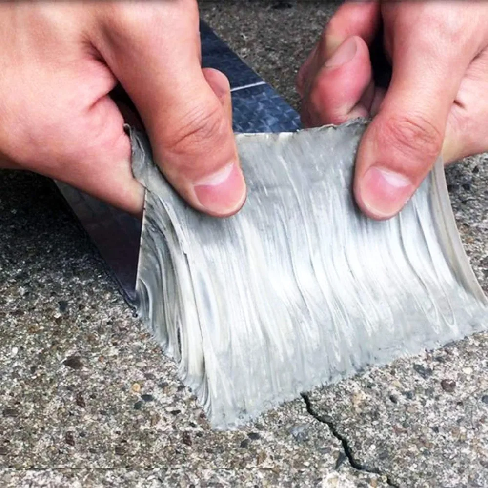 

Aluminum Foil Butyl Rubber Adhesive Tape Self-Adhesive for Repairing Leaking For Roof Pipe Repair Caulking Super Tape