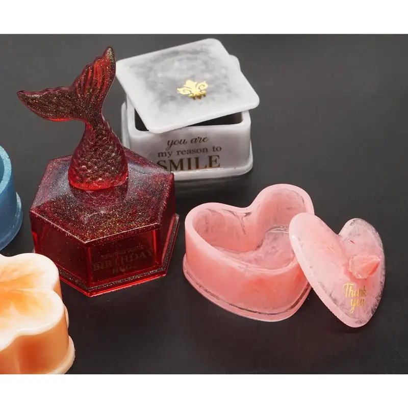 Силиконовая форма из смолы коробка для хранения прозрачная эпоксидная Круглый