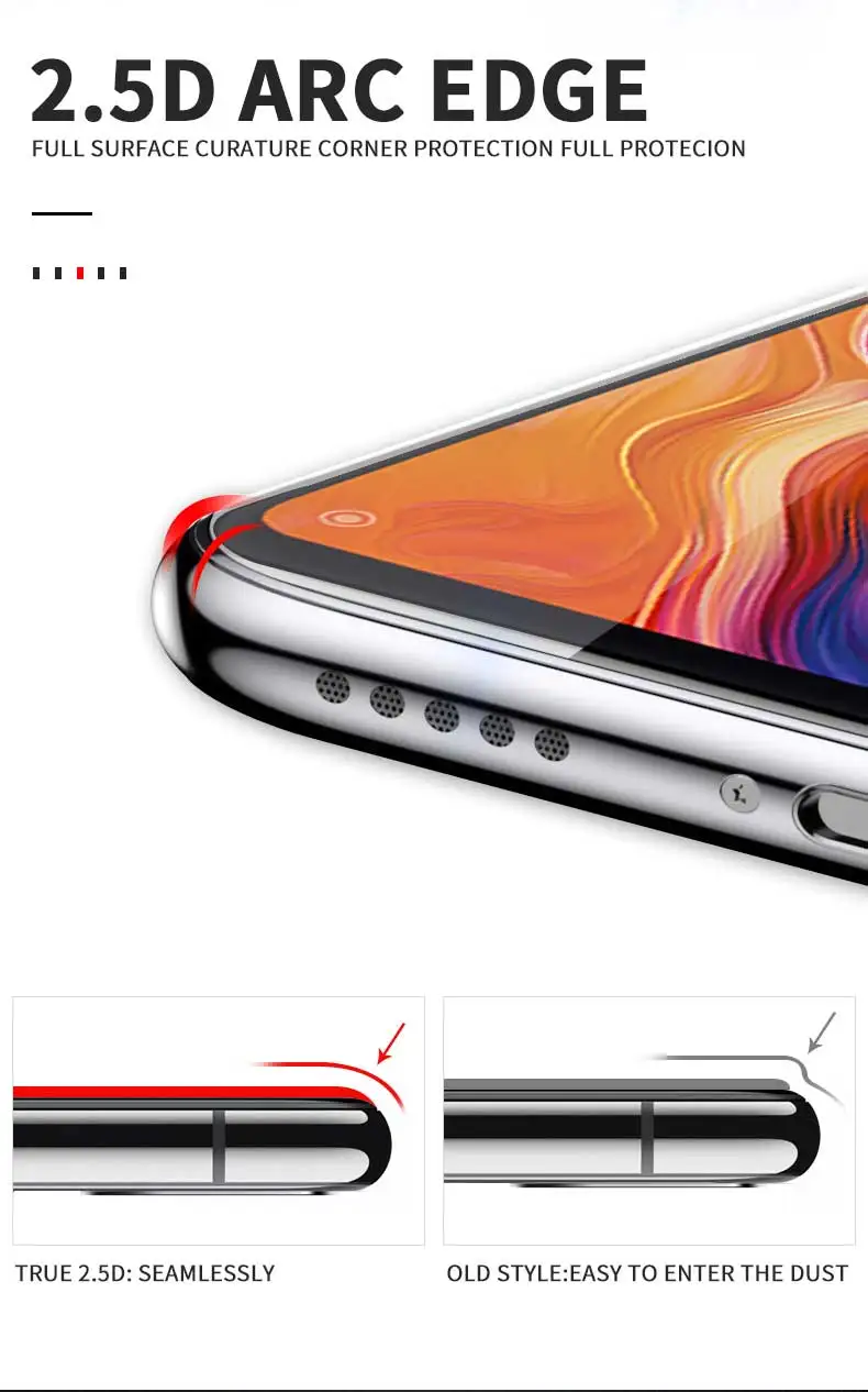 2.5D полное покрытие из закаленного стекла для Xiao mi redmi 7A 6 6A 7 5 5Plus redmi Go Note3 Защитная пленка для Xiao mi 8 mi x2 mi-play