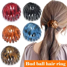 Fashion Hair Claws Women's Bird Nest Expanding Crystal Tail Hair Bun Holder Clips Claw Pins Hair Accessories Female Ponytail (3)