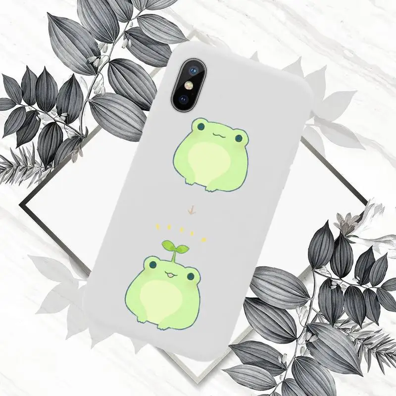 

Cartoon rana dabba cute Phone Case Candy Color for iPhone 6 7 8 11 12 s mini pro X XS XR MAX Plus
