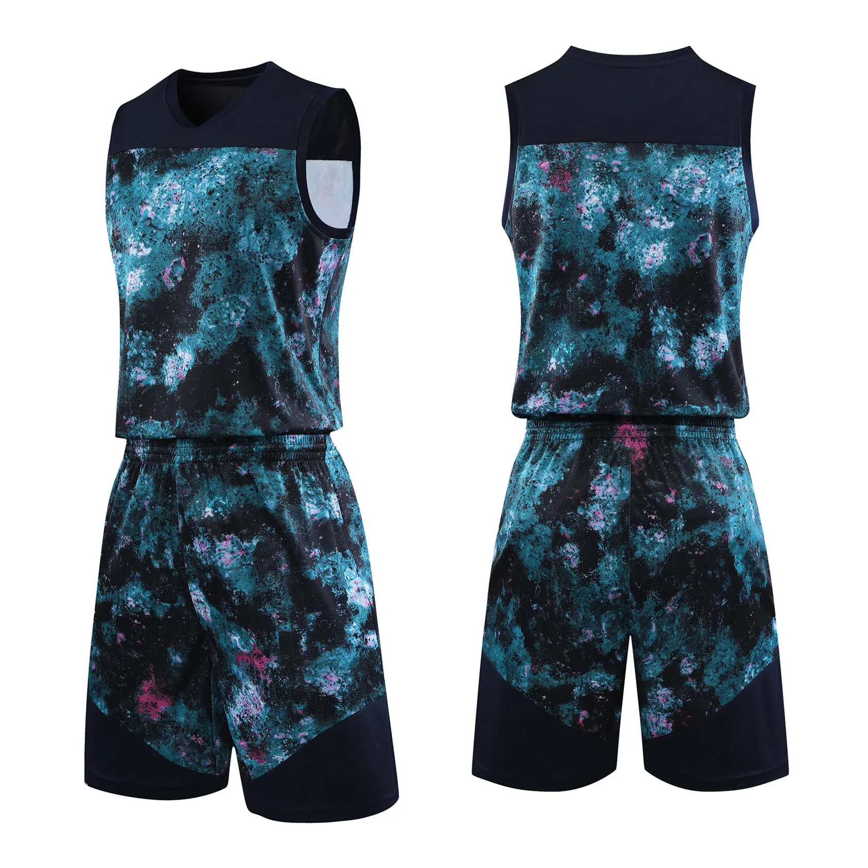 Персонализированный баскетбольный костюм звездного неба мужская спортивная