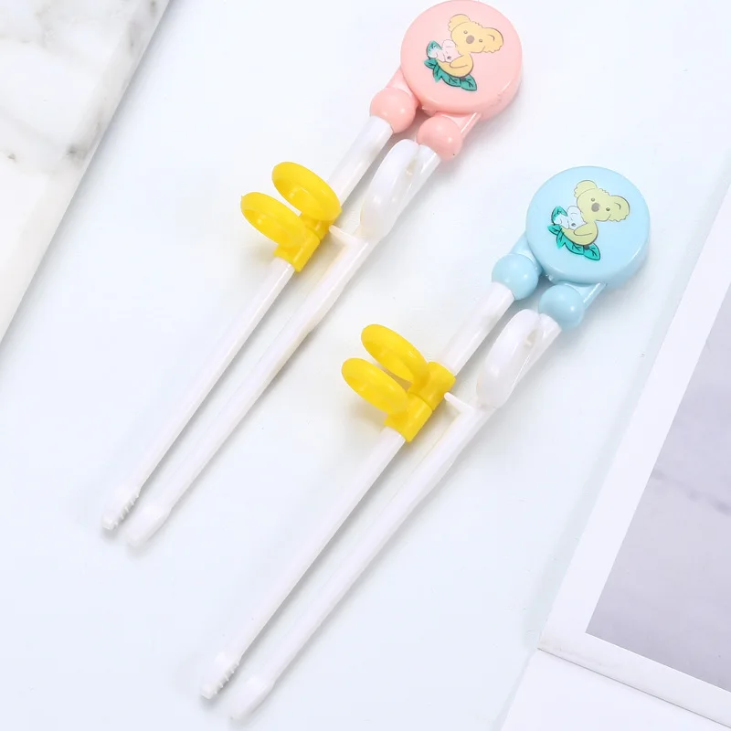 Palillos de cabeza de Animal de caricatura para ni&ntilde;os, palillos de entrenamiento para comer, palillos para aprendizaje, Uso correcto, pr&aacute;ctica para beb&eacute;s, 1 par-1