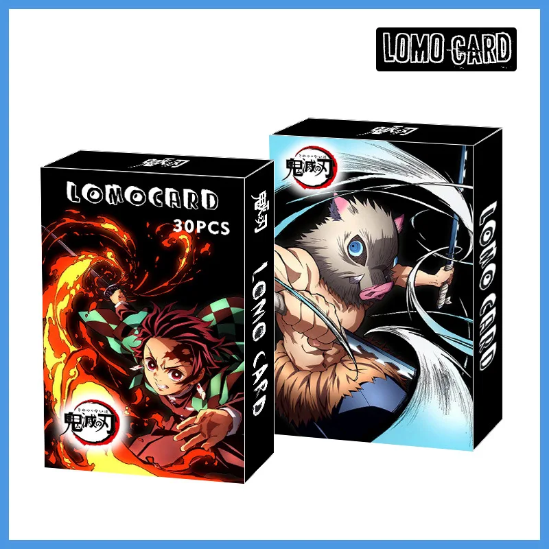 

Boxed 30Pcs/Box Anime Demon Slayer Kimetsu No Yaiba Kamado Tanjirou Nezuko Lomo Card Mini Postcard Fans Collection kids Gift