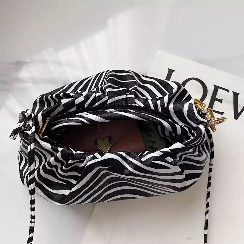 

Women Cloud Bags Soft PU Leather Tote New Fashion Shoulder Crossbody Bags Female Luxury Handbag And Pleated Bag Underarm Package