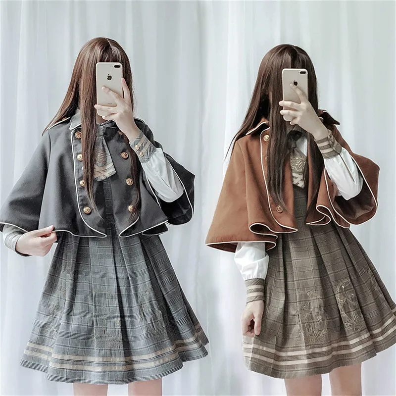 Uniforme de Lolita Vintage de Renda Estilo Inglaterra Vestido Bordado Lattice Vitoriano Kawaii Menina Gótico Lolita op Palace Loli