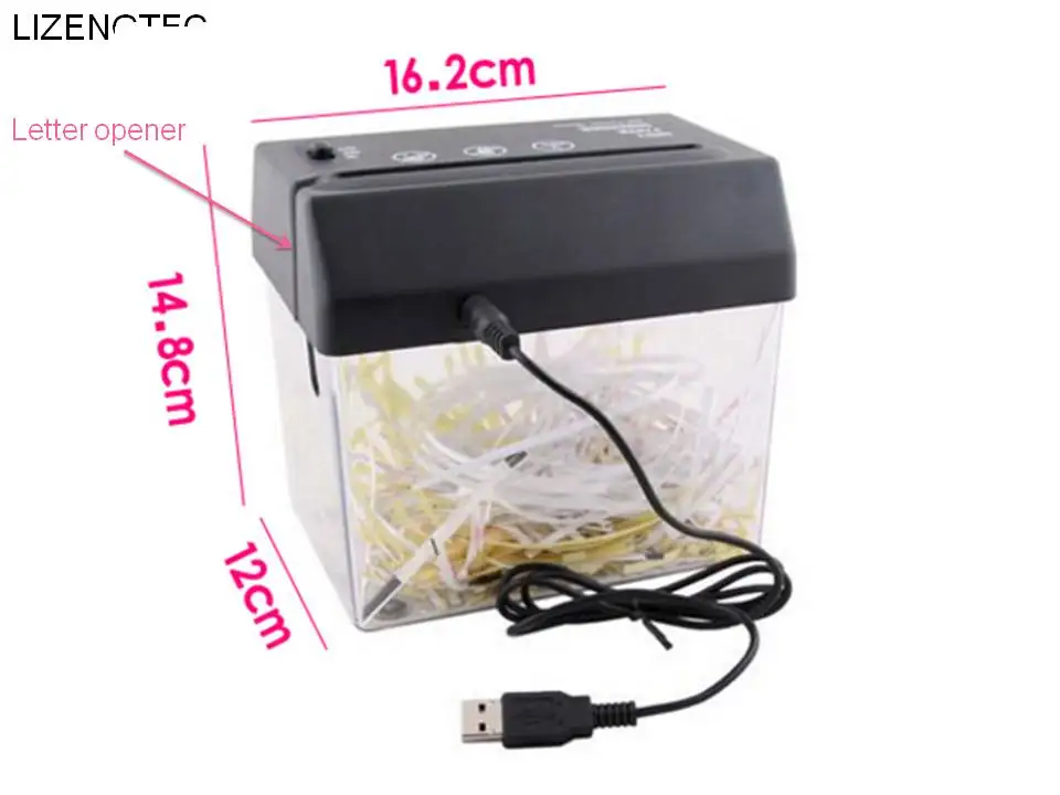 Бесплатная доставка миниатюрный измельчитель бумаги LIZENGTEC и Открыватель для