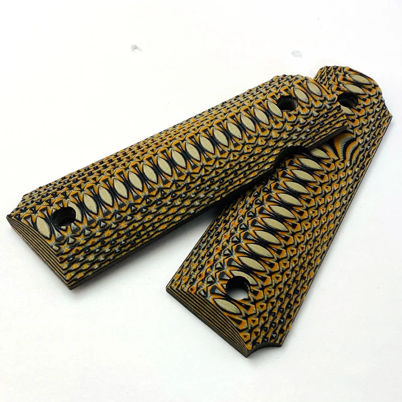 

1911 Handle High Polished Wooden Handle Material Custom CNC Handle Material G10 Material Non-Slip Patch 1911 Accessories