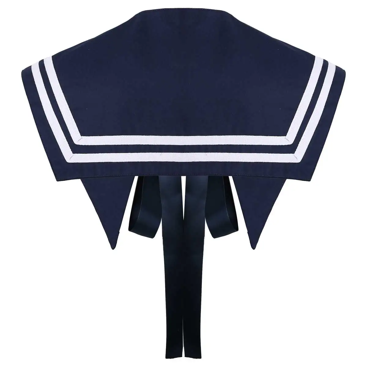 2020 Japanese Style Navy Sailor Collar For Women Bow Lace-up False Fake Cute Clothing Accessories Detachable |