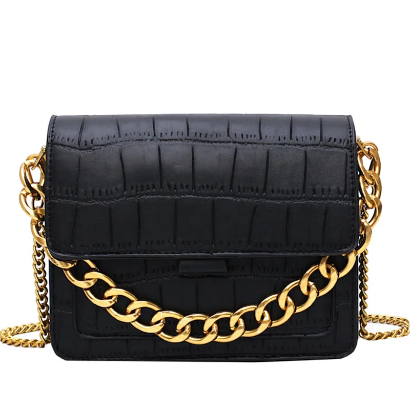 

Small Alligator Pattern Crossbody Bags For Women 2021 New Fashion Chain Design PU Leather Shoulder Bags Female Wild Handbags