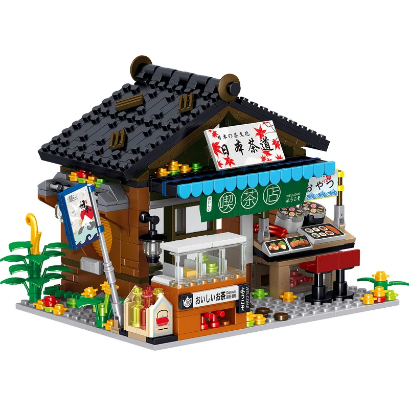 

Microparticle Japanese Architecture Urban Street View Building Blocks Shop Restaurant Budokan Diy Kits Building Blocks Kids Toys