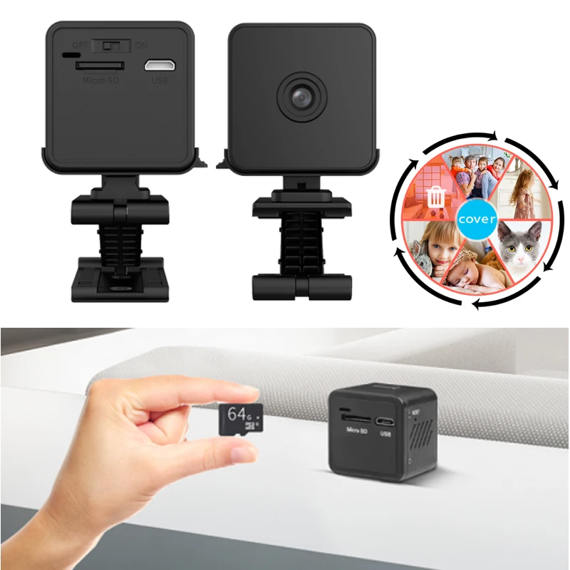 Миниатюрная Wi Fi IP камера с поддержкой HD1080P беспроводная домашняя видеокамера