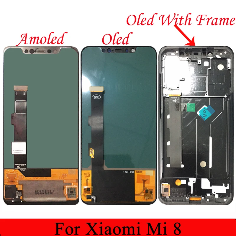 6 21 дюймов для Xiaomi mi 8 lcd Amoled дисплей кодирующий преобразователь сенсорного экрана