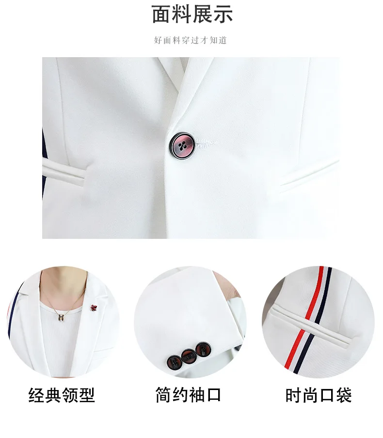 Новый костюм для весны и осени мужской облегающий красивый жениха в британском