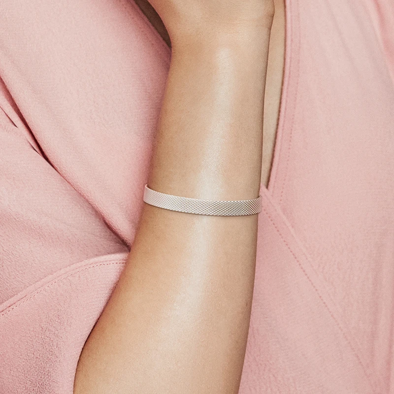 

New Pandora 925 Silver Mechanical Chain Unisex Fashion Bracelet With Free Box