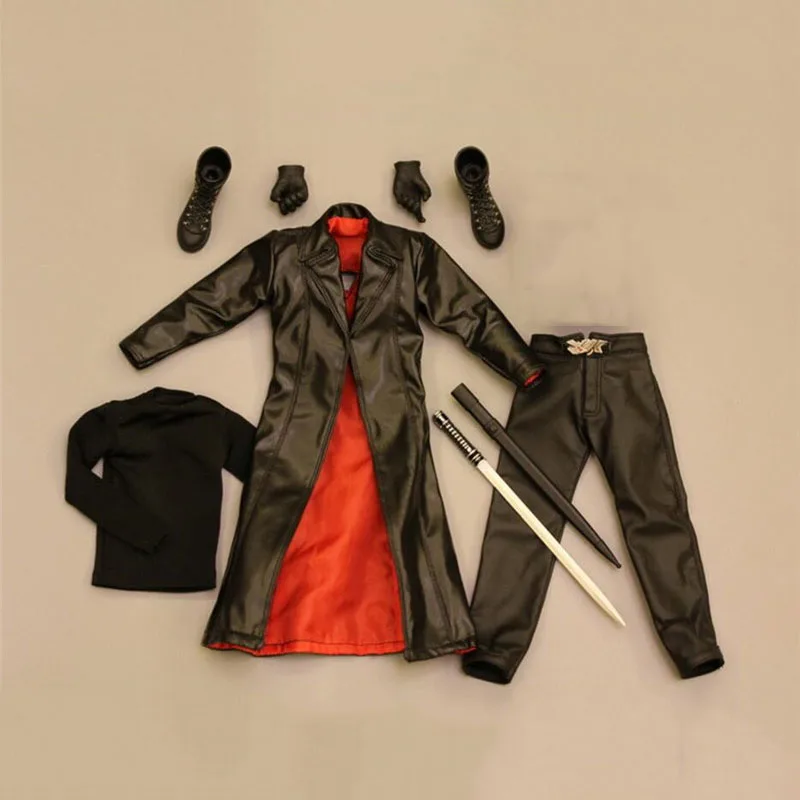 

1/6 Scale Blade Warrior Vampire Hunter Wesley Snipes Leather Suit Clothing Set for 12 Inches Action Figure