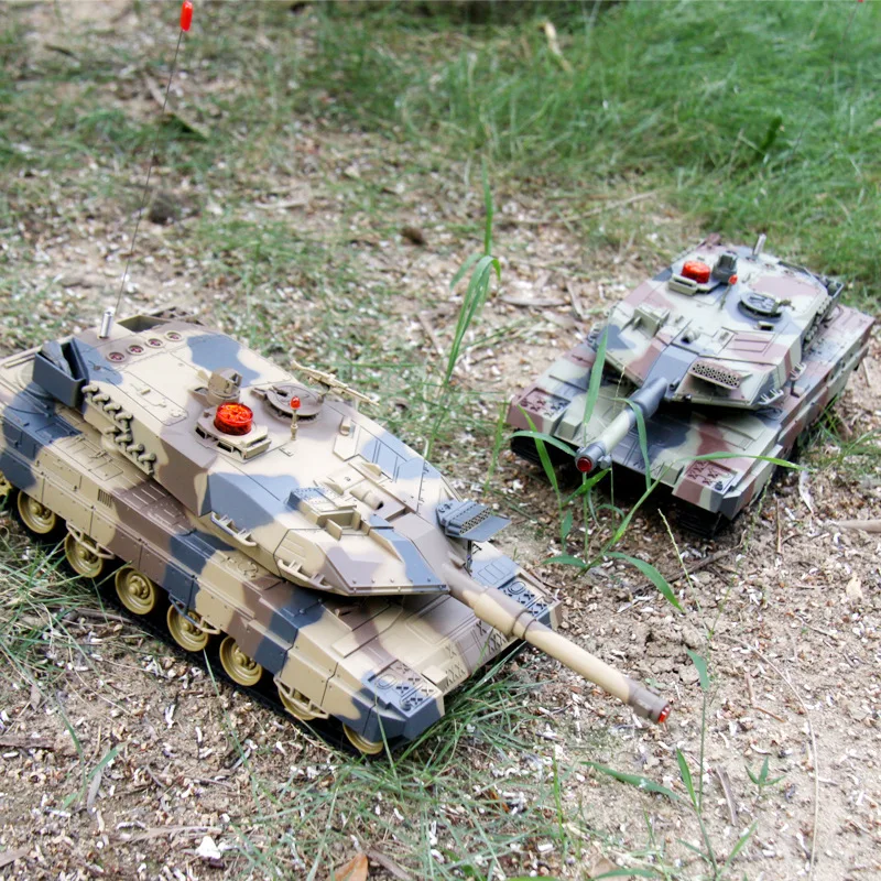 HUAN QI 516-10 Танк 1/24 масштаб немецкий Леопард A6 инфракрасный боевой Радиоуправляемый боевой танк со звуком и подсветкой беспроводные радиоуправляемые игрушечные танки