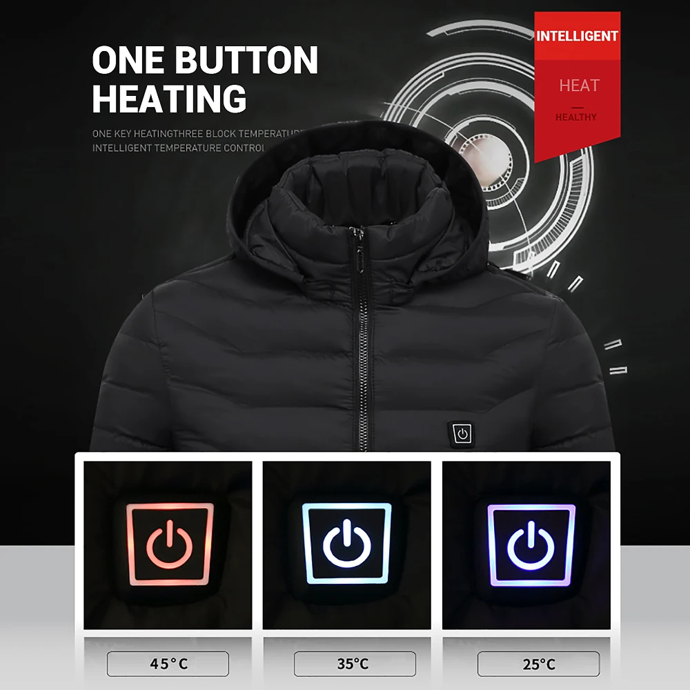 

HEROBIKER 2019 New Motorcycle Jacket Men Autumn Winter USB Infrared Heating Jacket Moto Jacket Thermal Motorbike Riding Jacket H