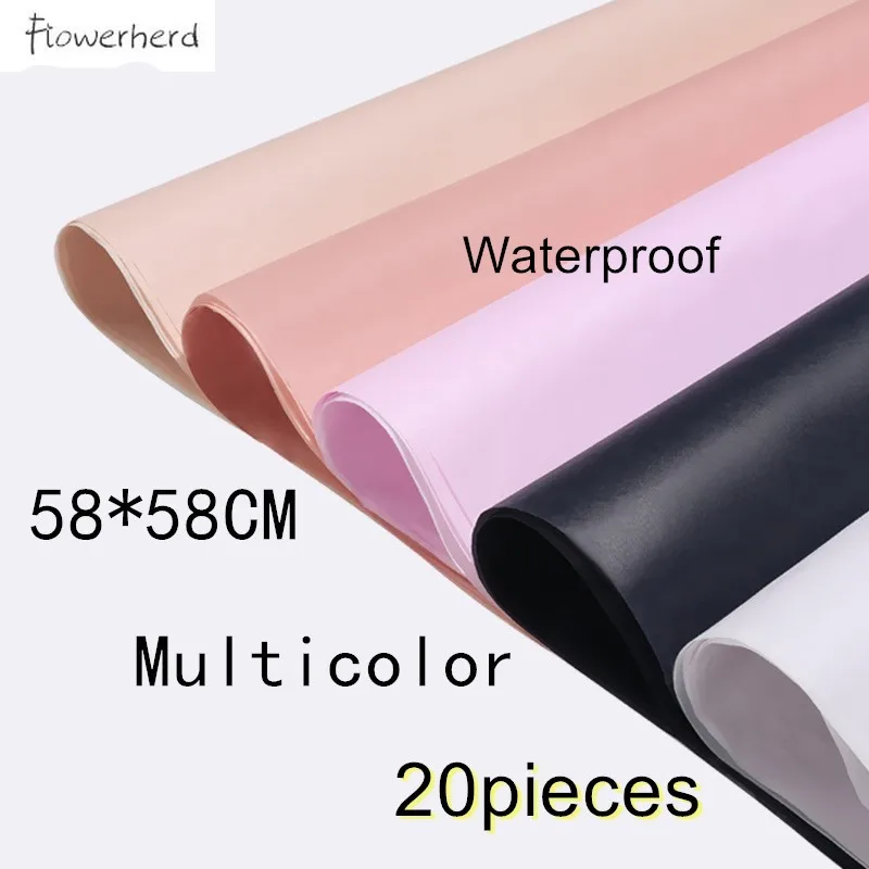 

20pcs/lot DIY Jade Paper Craft Paper Bouquet Cake Flower Wrapping Paper Waterproof Lining High-end Floral Sydney Paper
