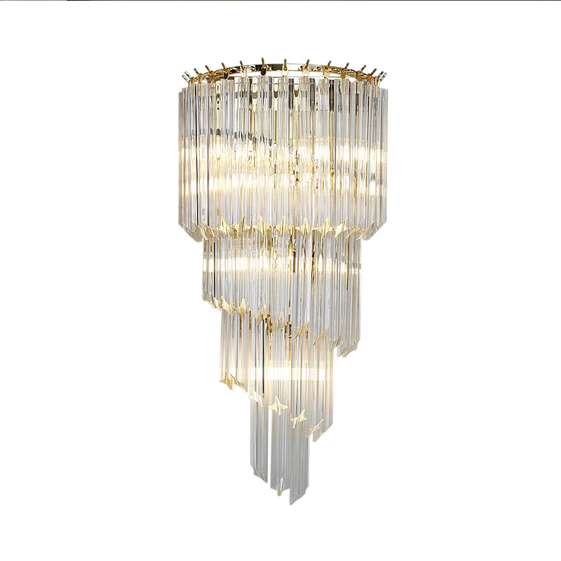 

Светодиодная Е14 Современная спиральная Хрустальная балка Золотая железная настенная лампа настенное комнатное освещение блеск для дома ф...