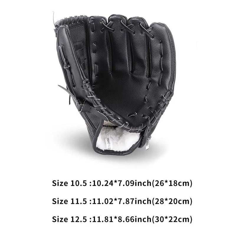 

Outdoor Sports Baseball Glove PU Softball Practice Gloves 10.5/11.5/12.5 Inch Left Hand For Child Adult Training Pitcher Gloves
