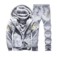 solid color casual long pants tracksuit sweatshirts coat suit hooded for sports