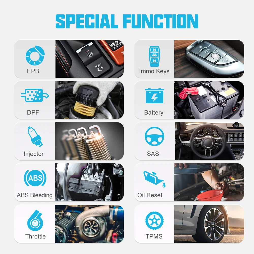 Автомобильный диагностический инструмент ANCEL X7 OBD2 считыватель кодов для всей