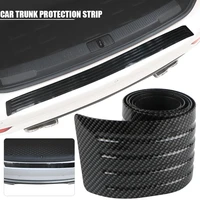 protection strip bumper anti collision rubber strip for car carbon fiber trunk mat tail door trim strip rear guard dropshipping