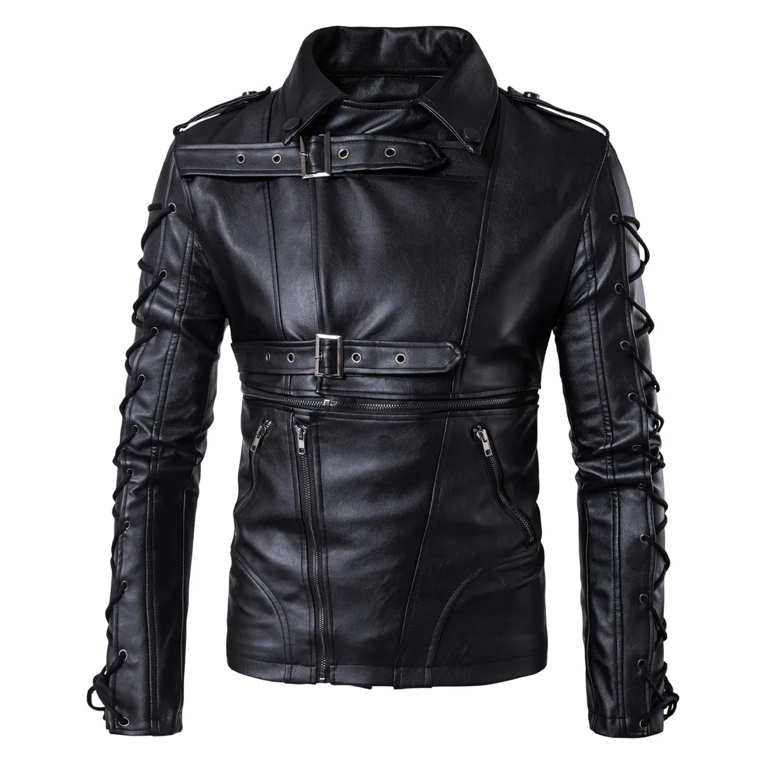 

Mens Leather Jackets High Quality Classic Motorcycle Jacket Male Plus faux leather jacket men 2019 spring