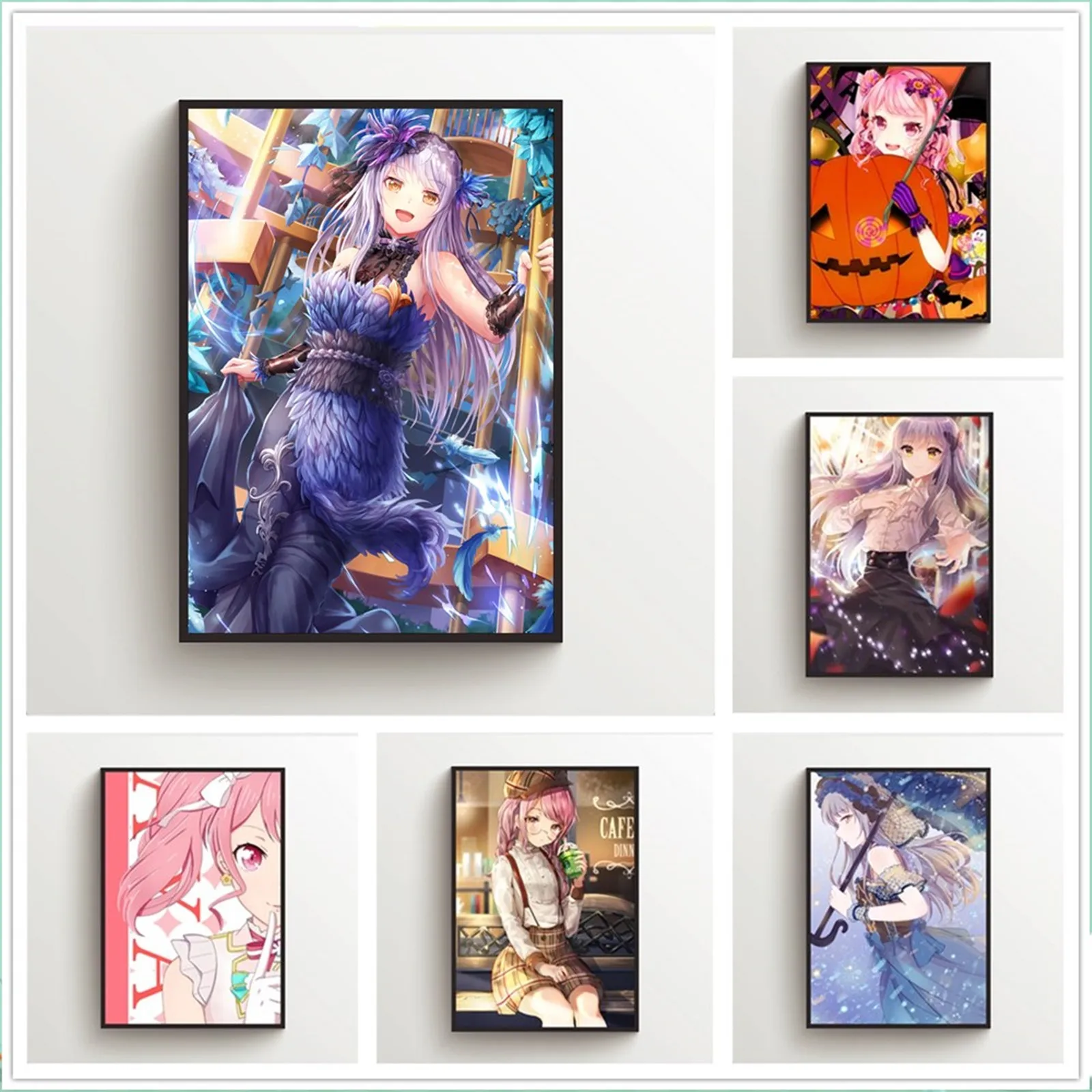 

BanG Dream! Yukima Aya Chisato Polypropylene Poster Picture Bar Shop Door Wall Decor