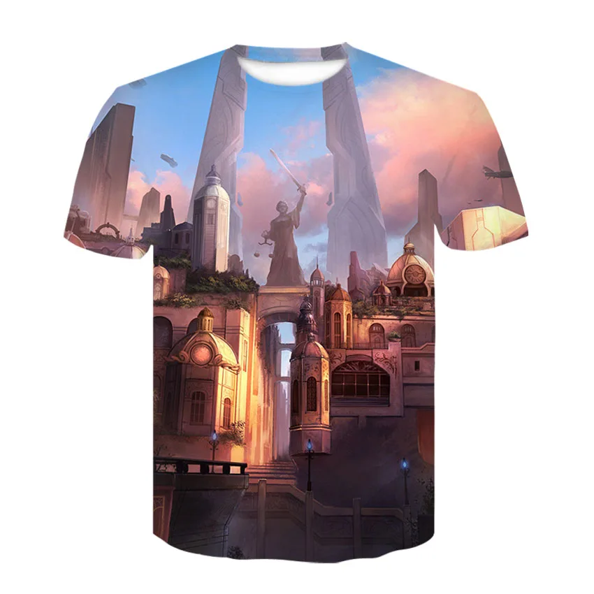 

Casual 3D Domineering Tiger Print Short Sleeve T-shirt Summer Couple Tops Street Men's Summer O-neck T-shirt