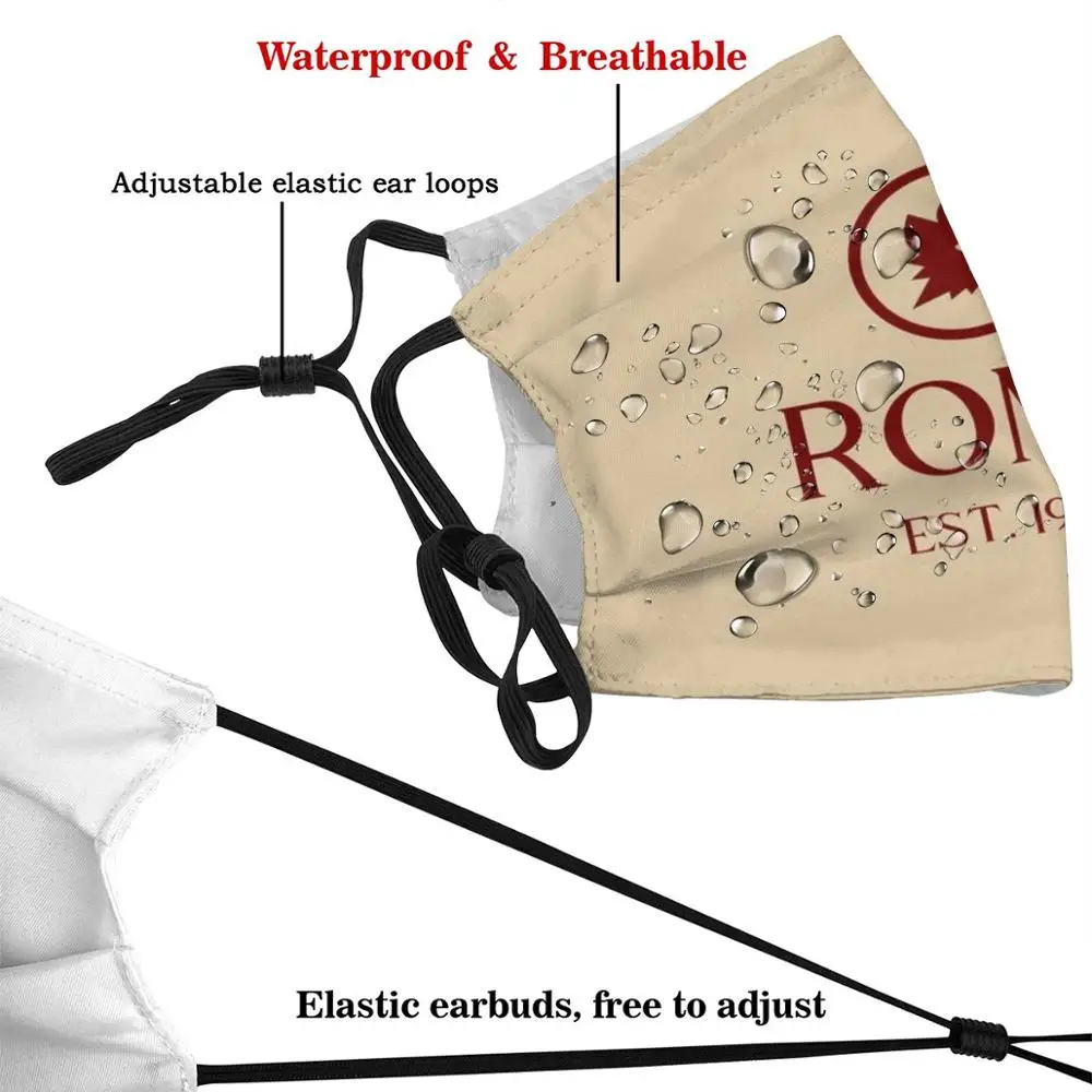 Маска для лица As Roma Euro League многоразовая с фильтром Pm2.5 поляризационная