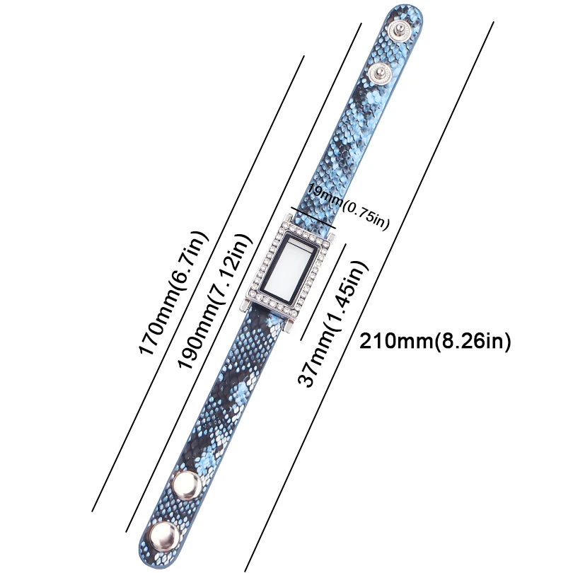 

5pcs/lot Rectangle Floating Glass Crystal Locket Single Wrap PU Leather Bracelets Wristband With 50pcs Charms Jewelry Christmas