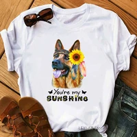 you are my sunshine graphic print t shirt women clothes 2021 funny dalmatiandachshunditalian spinone dog lover tshirt femme