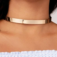 10mm metal torques choker necklaces simple cuff collar necklace fashion vintage jewelry minimalism gift party accessories 2022